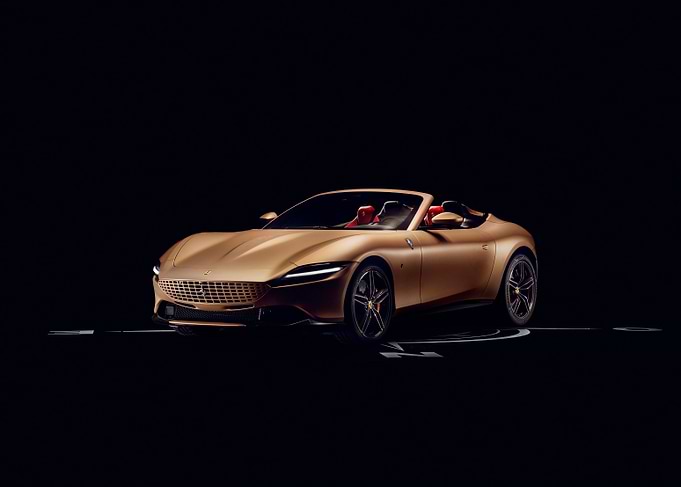Golden Ferrari Convertible