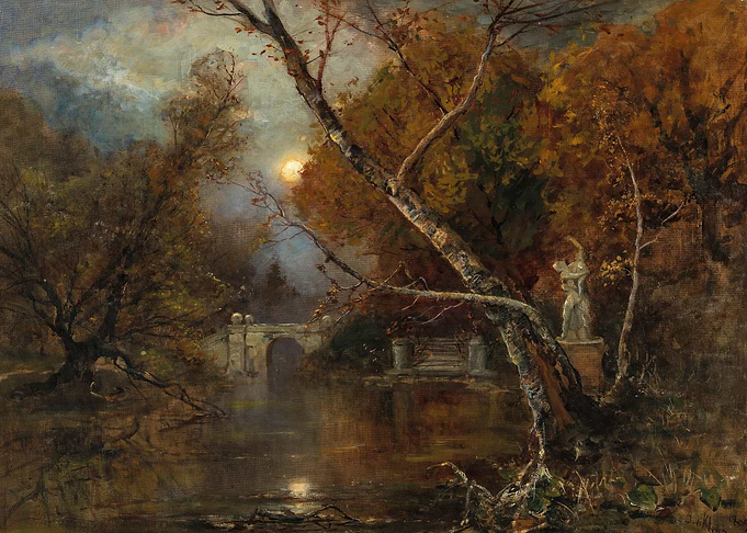 Schlosspark bei Mondschein (1909)