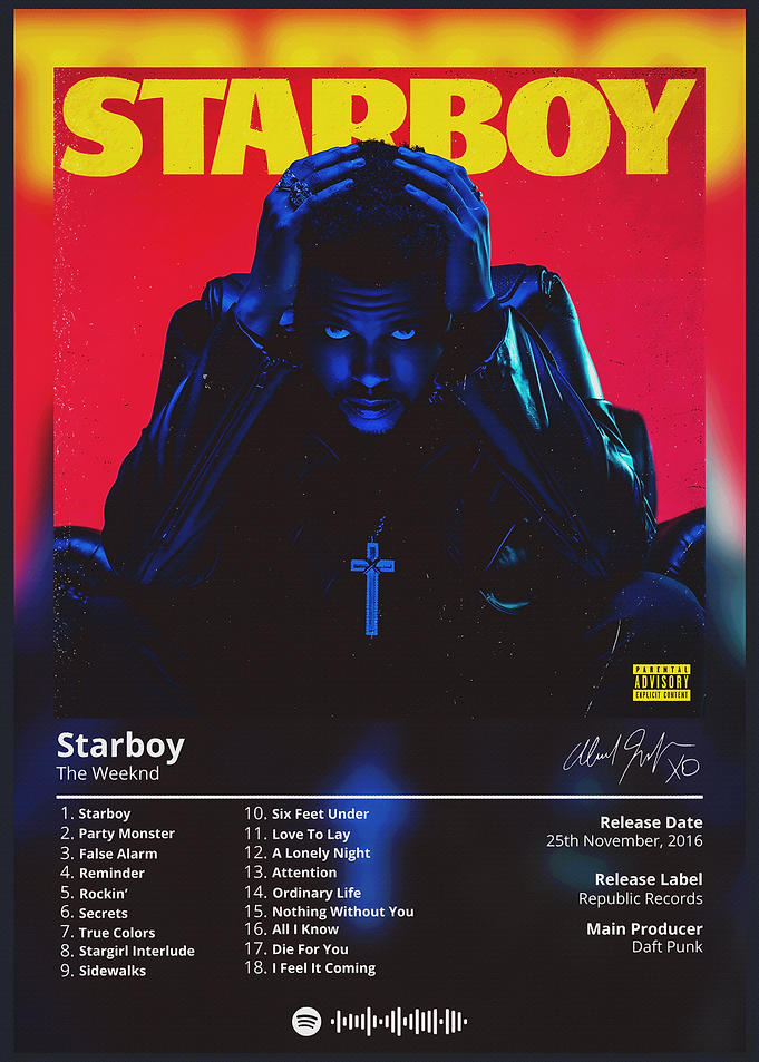 The Weeknd - Starboy Album Cover