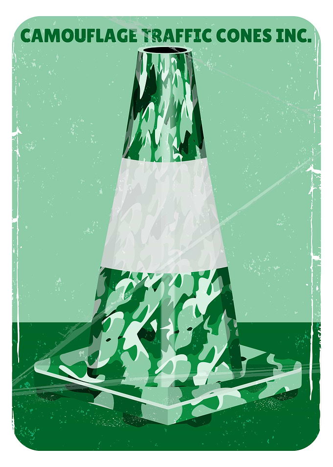 Camouflage Traffic Cone