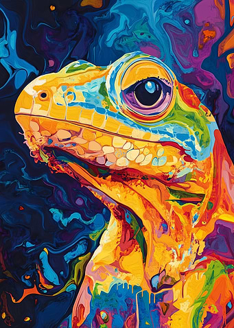 Vibrant Frog Portrait