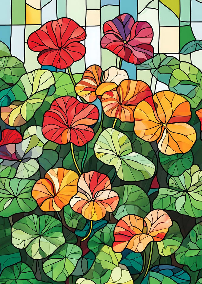 Stained Glass Flowers