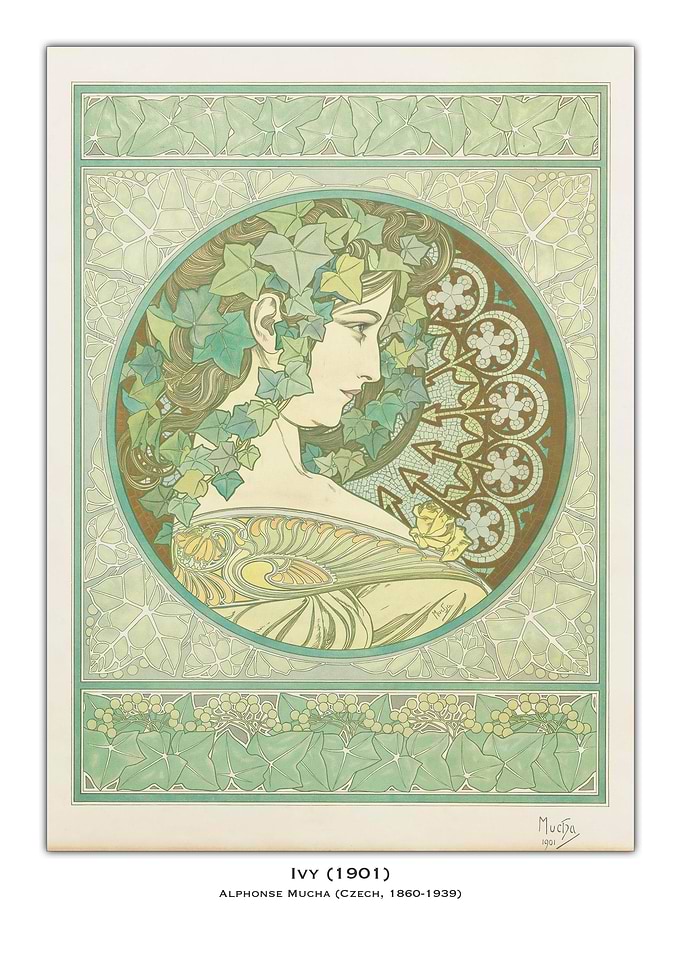 Art Nouveau Ivy Poster