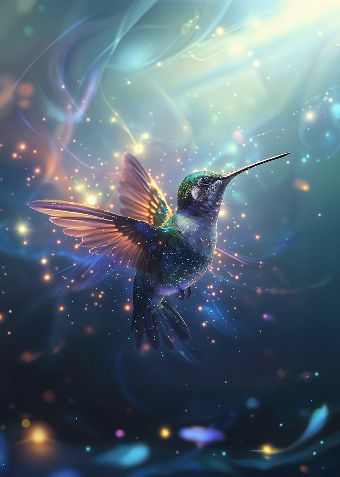 Hummingbird in Stardust
