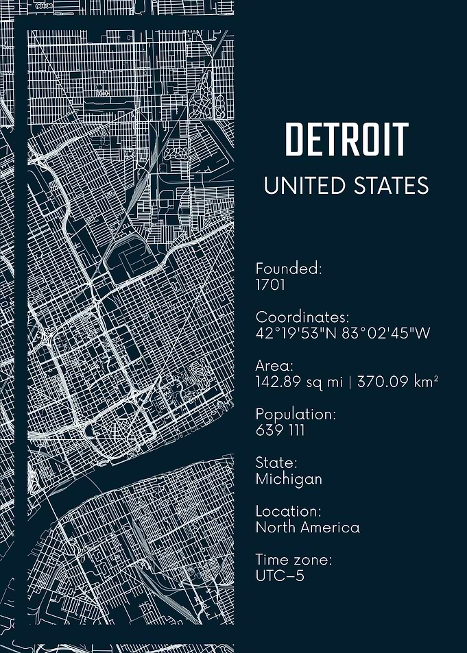Detroit City Map
