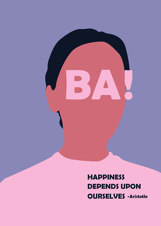 Happiness Quote Illustration