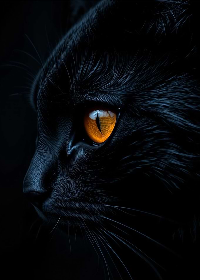 Black Cat Eye Close-Up