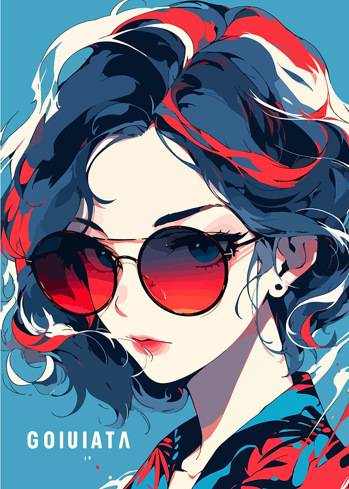 Anime Girl with Sunglasses
