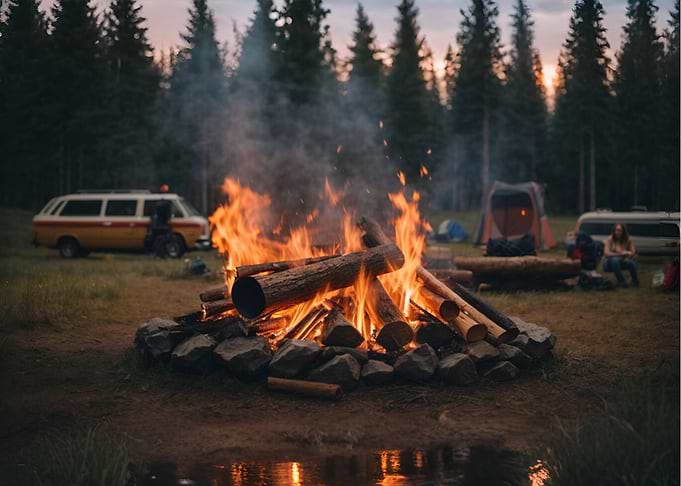 Campfire in the Woods