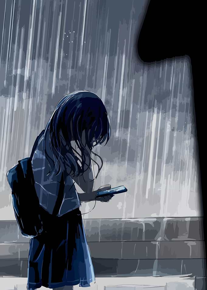 Rainy Day Anime Girl