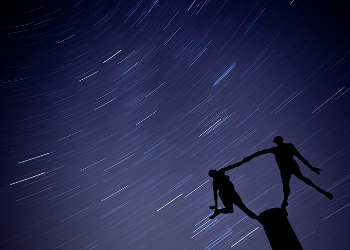 Star Trails and Silhouettes