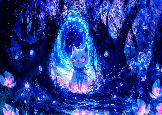 Mystical Forest Cat
