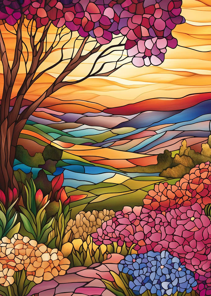 Stained Glass Landscape