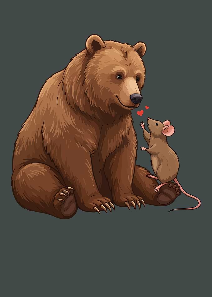 Bear and Mouse Love