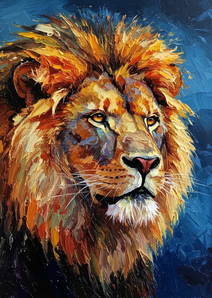Lion Portrait Painting