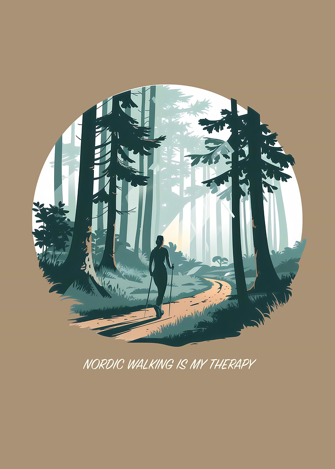 Nordic Walking is My Therapy – Active Lifestyle Tee