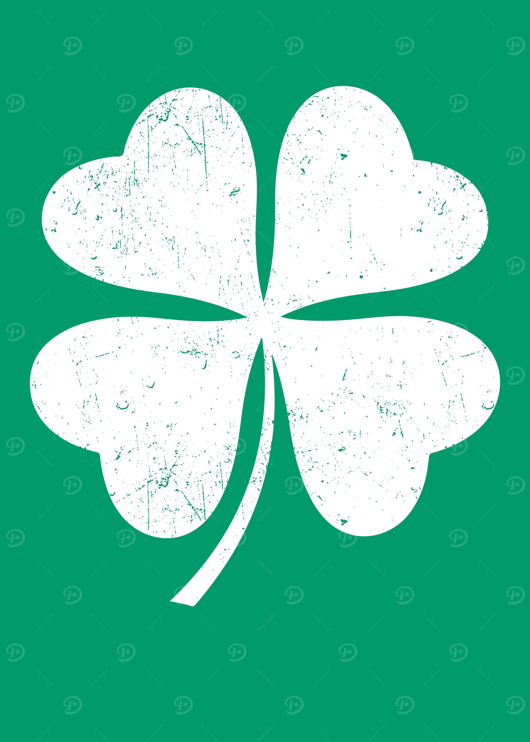 White Clover on Green