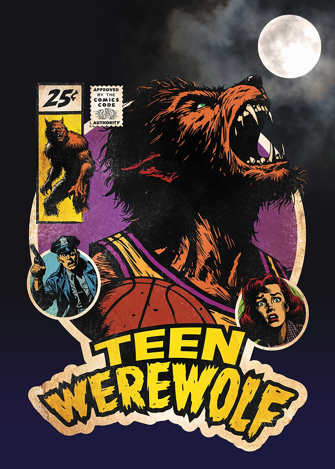 Teen Werewolf Comic Cover Art