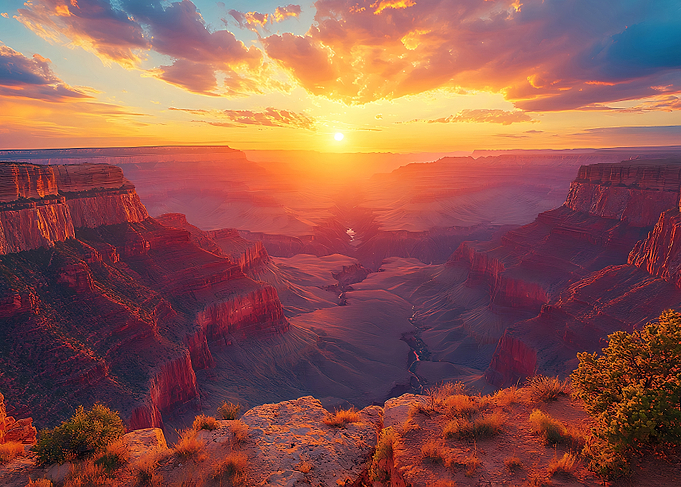 Grand Canyon at Sunset Landscape Photo