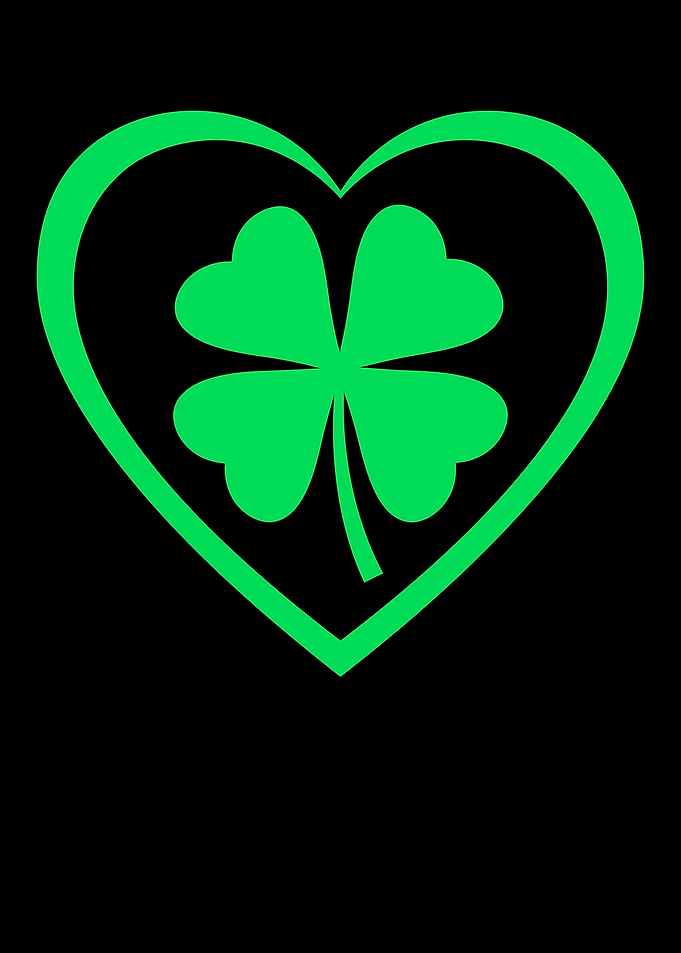 Green Clover Heart