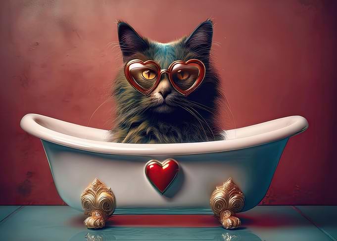 Cat in a Bathtub