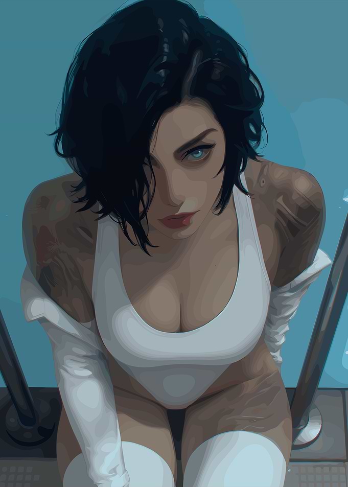 Woman with Blue Eyes