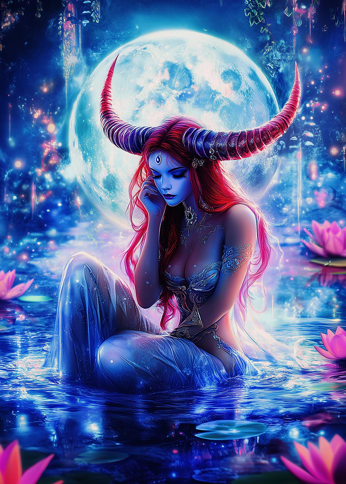 Mystical Moonlit Figure