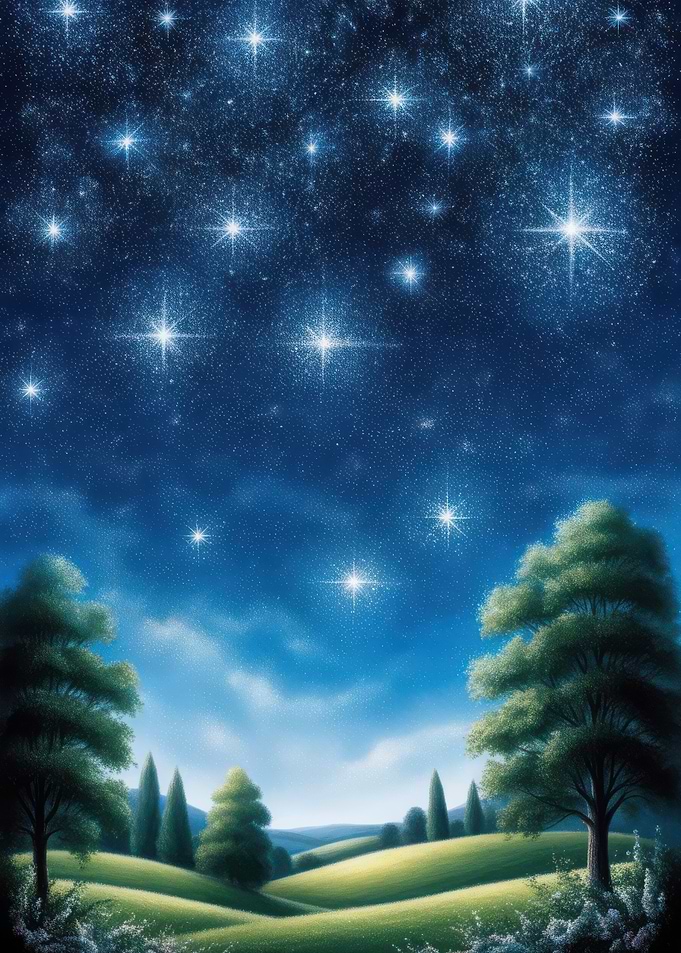 Starry Night Landscape