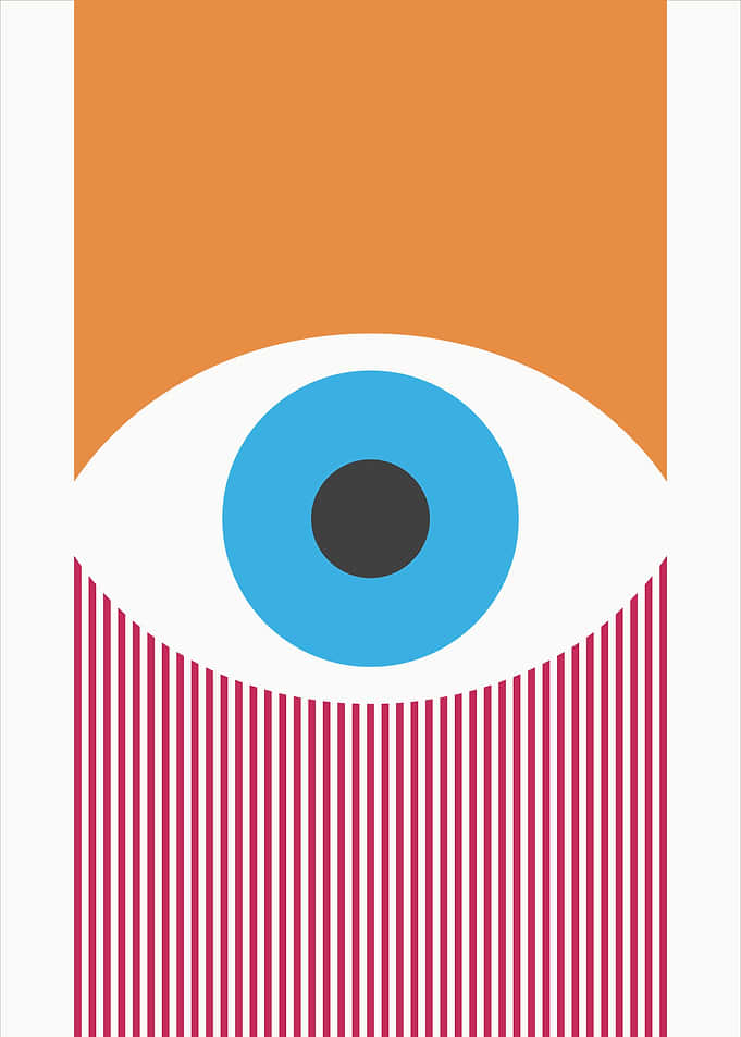Abstract Eye with Stripes
