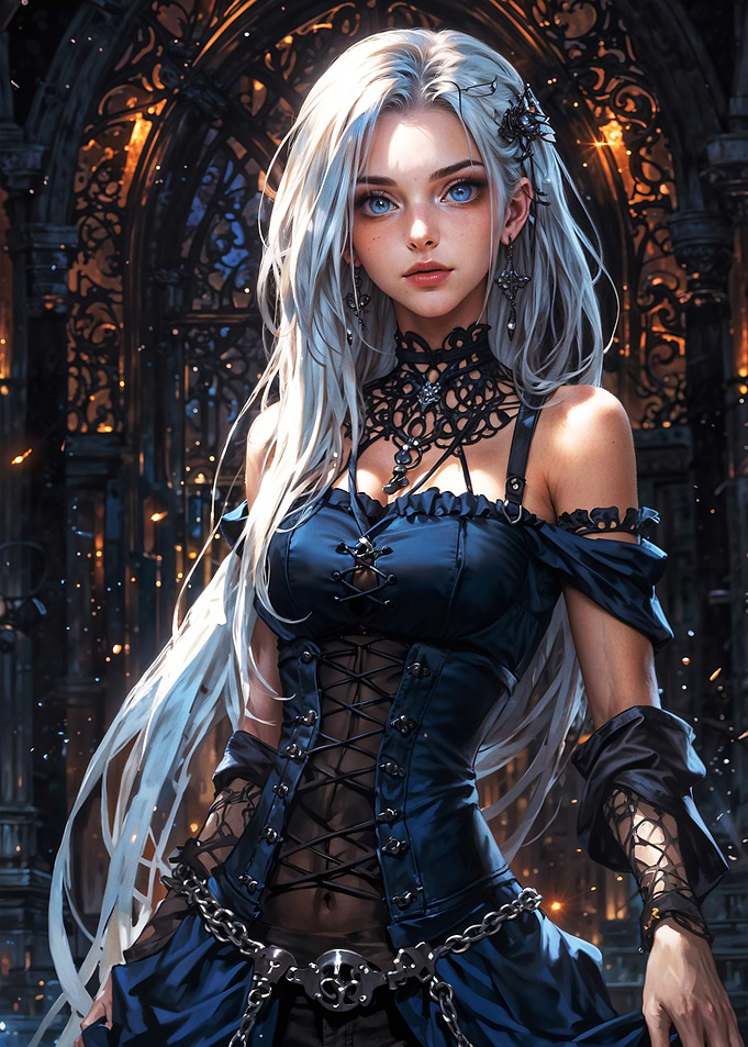 Enigmatic Gothic Sorceress