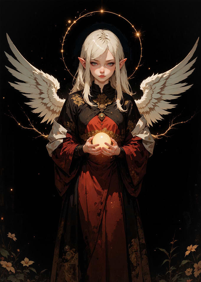 Angelic Elf with Orb