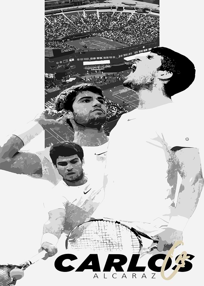Carlos Alcaraz Tennis Poster
