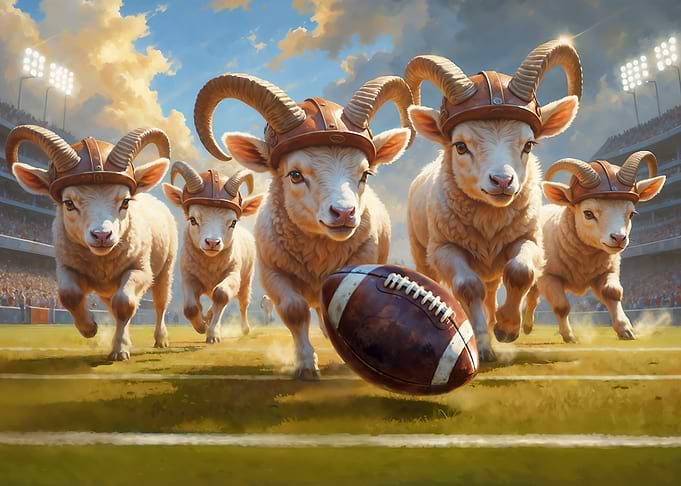 Ram Lambs Old School Football