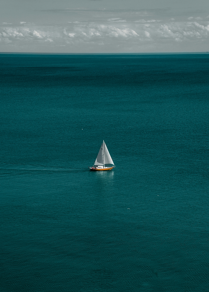 Sailboat on Calm Sea Poster