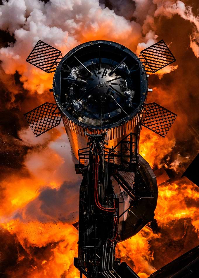 Static Fire test of Super Heavy - B15