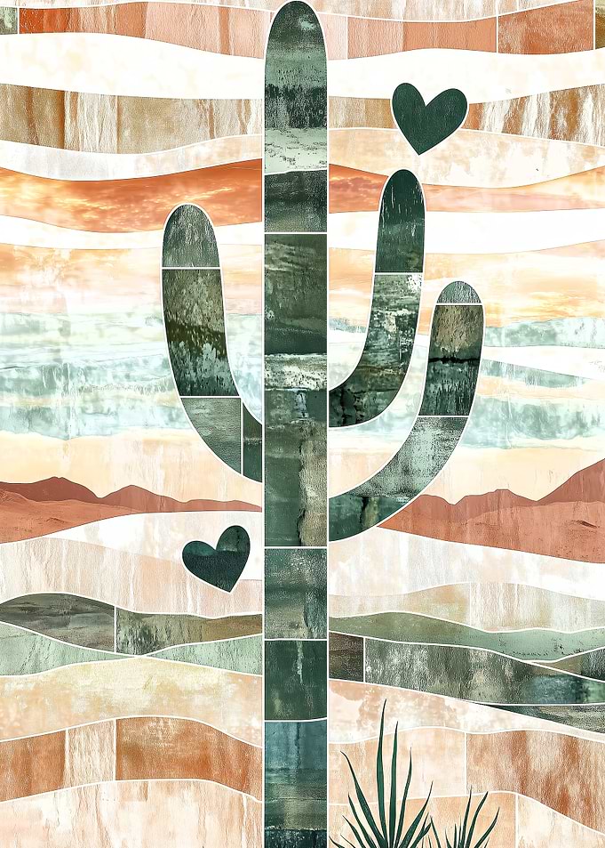 Cactus Sunset Mosaic