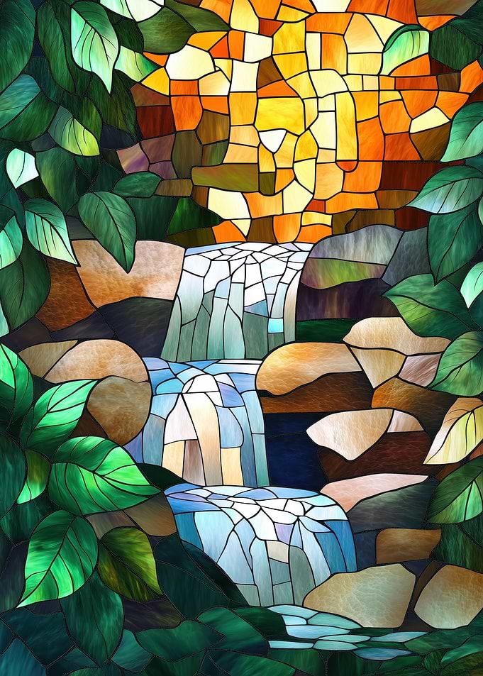 Stained Glass Waterfall
