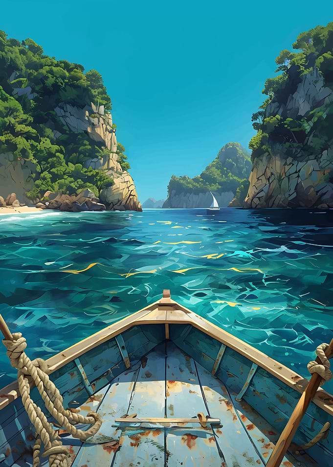 Boat in Tropical Bay