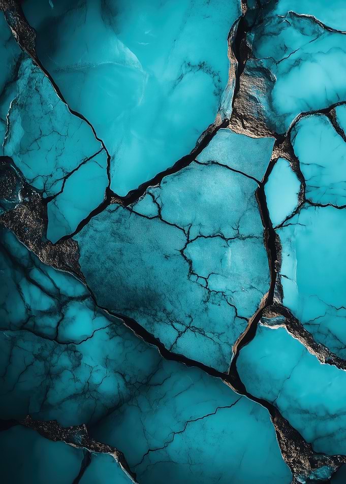 Cracked Turquoise Surface