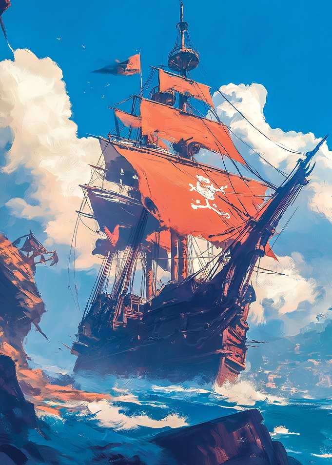 Pirate Ship Sailing