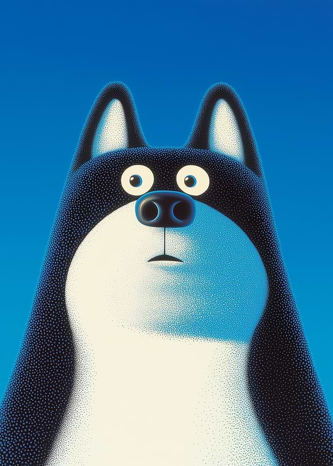 Curious Dog Illustration
