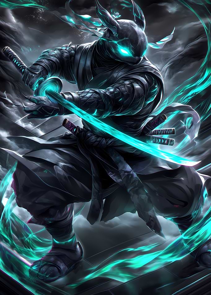 Cyberpunk Ninja Warrior Turtle Animal