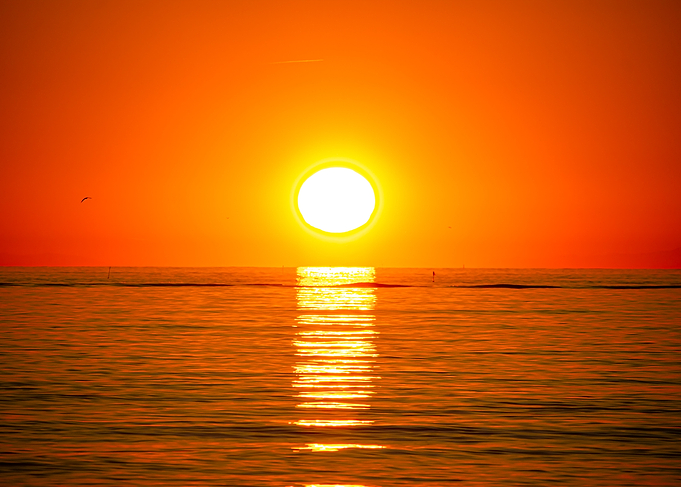 Sunset Over Sea