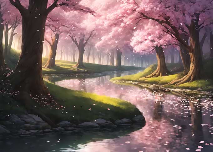 Cherry Blossom River