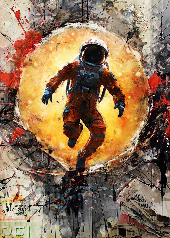 Astronaut in Vortex