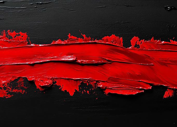 Red Stripe Abstract Painting