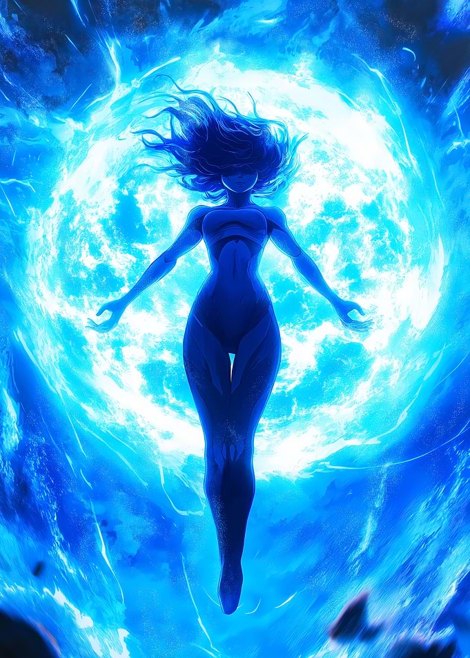 Blue Energy Woman