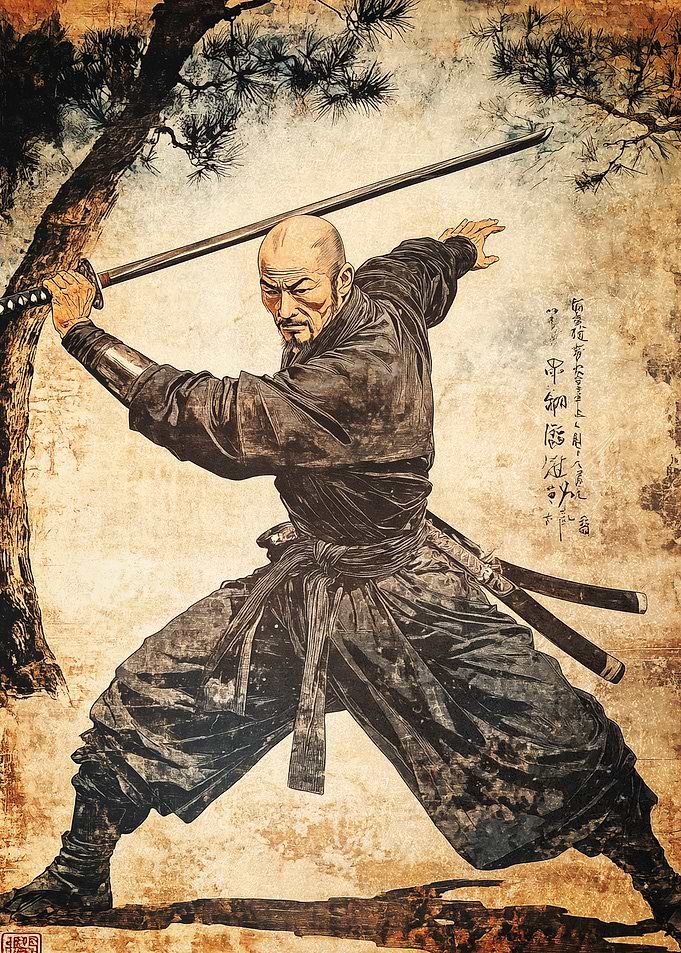 Shaolin Munk Warrior Art Print