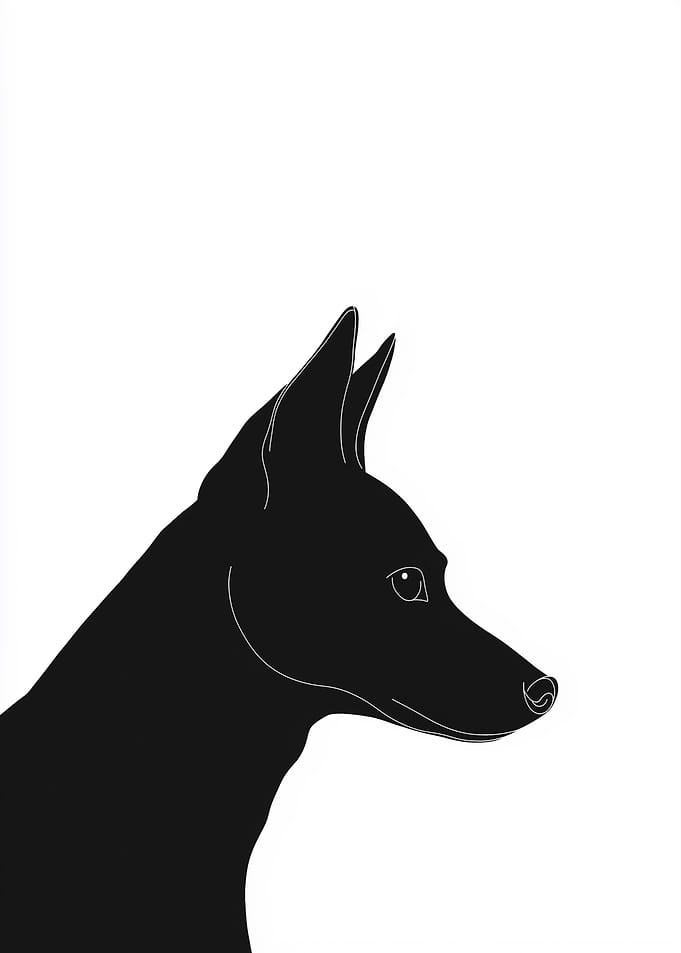Black Dog Silhouette