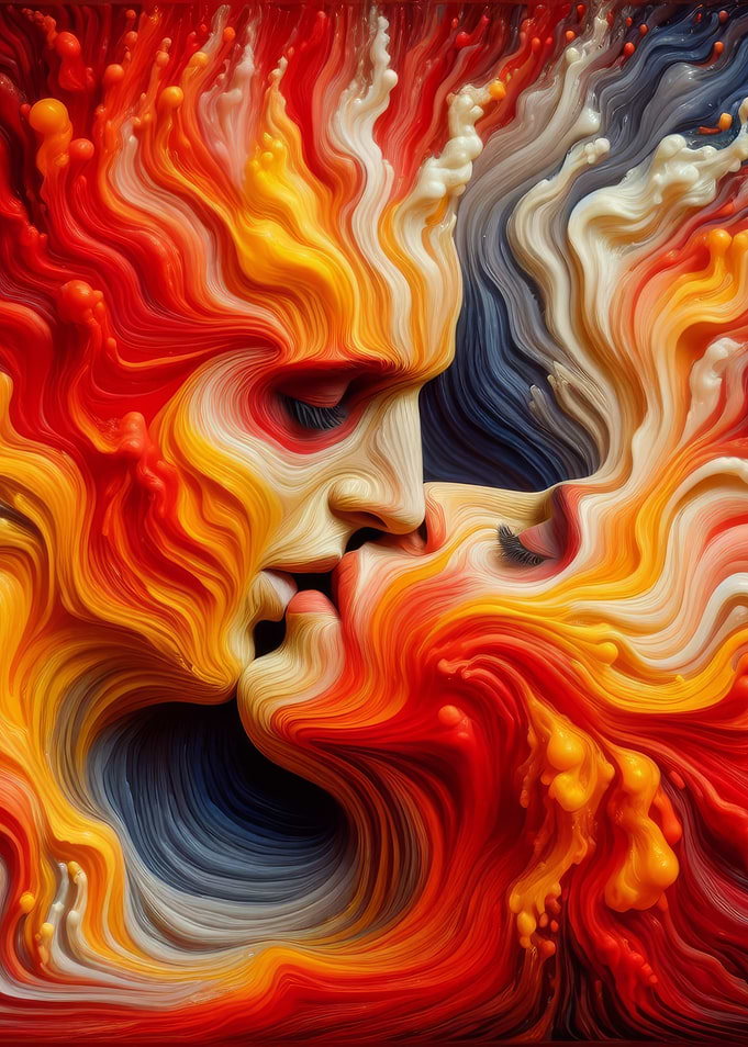 Abstract Love Kiss